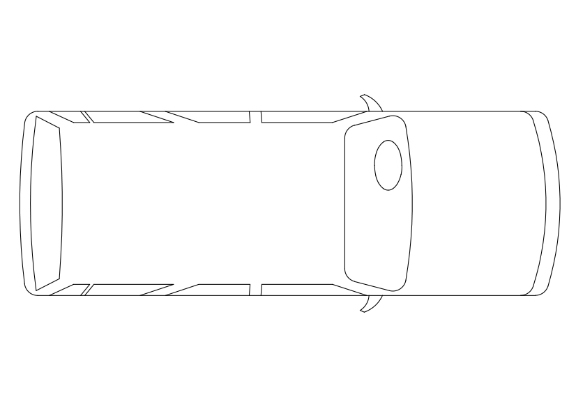 Free Car Top View CAD Block – DWG, DXF, PDF Format