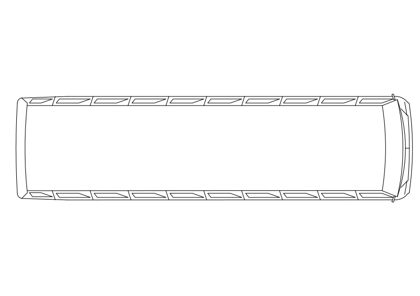 Free Bus Top View CAD Block – DWG, DXF, PDF Format
