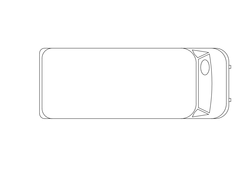 Free Mini-van Top View CAD Block – DWG, DXF, PDF Format