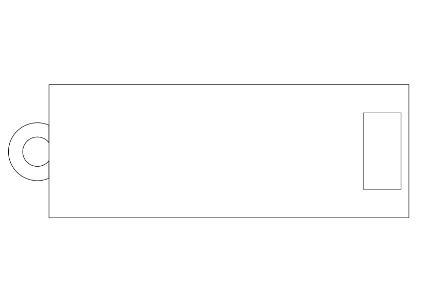 Free Massage Bed Top View CAD Block – DWG, DXF, PDF Format