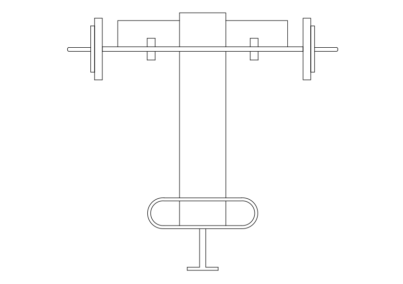 Free Gym Equipment Top View CAD Block – DWG, DXF, PDF Format