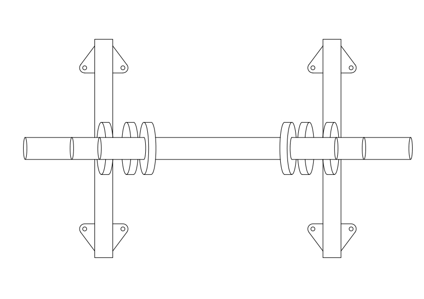 Free Gym Equipment Top View CAD Block – DWG, DXF, PDF Format