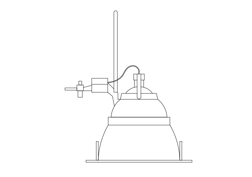 Free Ceiling Spotlight Elevation CAD Block – DWG, DXF, PDF Format