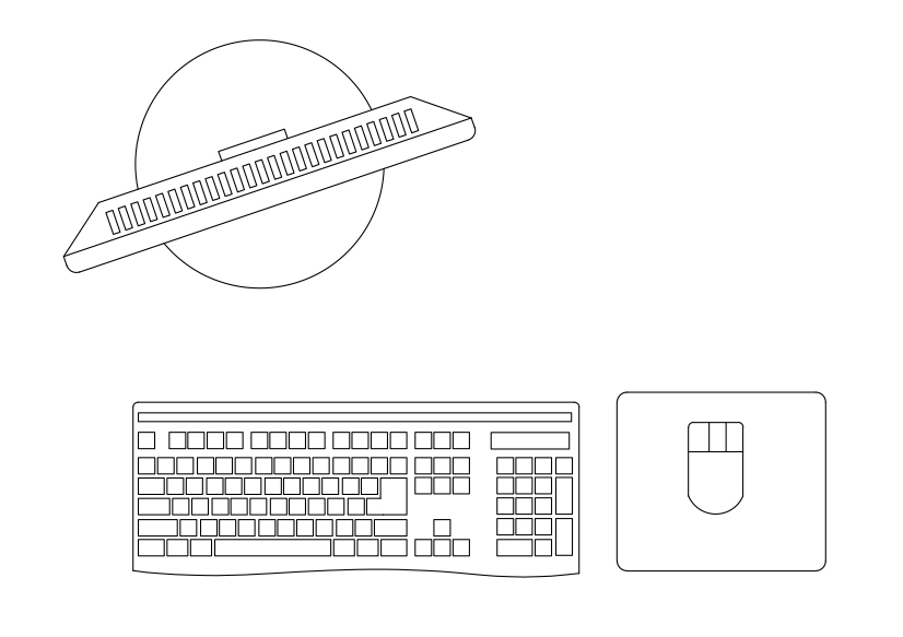 Free Computer Set-up Top View CAD Block – DWG, DXF, PDF Format
