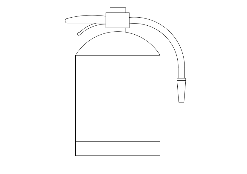 Free Fire Extinguisher Elevation CAD Block – DWG, DXF, PDF Format