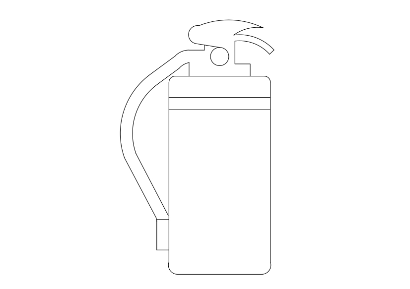 Free Fire Extinguisher Elevation CAD Block – DWG, DXF, PDF Format