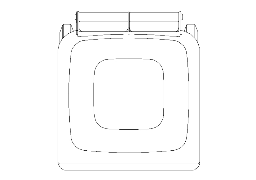Free Garbage Bin Top View CAD Block – DWG, DXF, PDF Format
