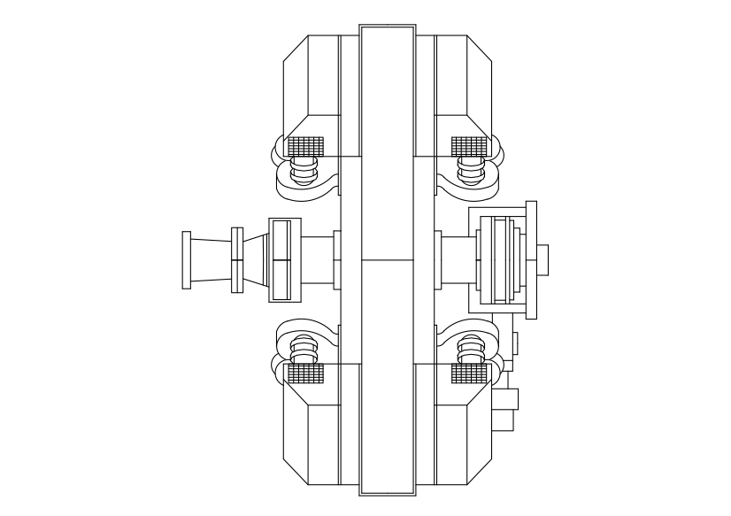 Free Motor Top View CAD Block – DWG, DXF, PDF Format