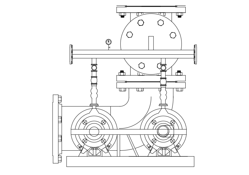 Free Pump Elevation CAD Block – DWG, DXF, PDF Format