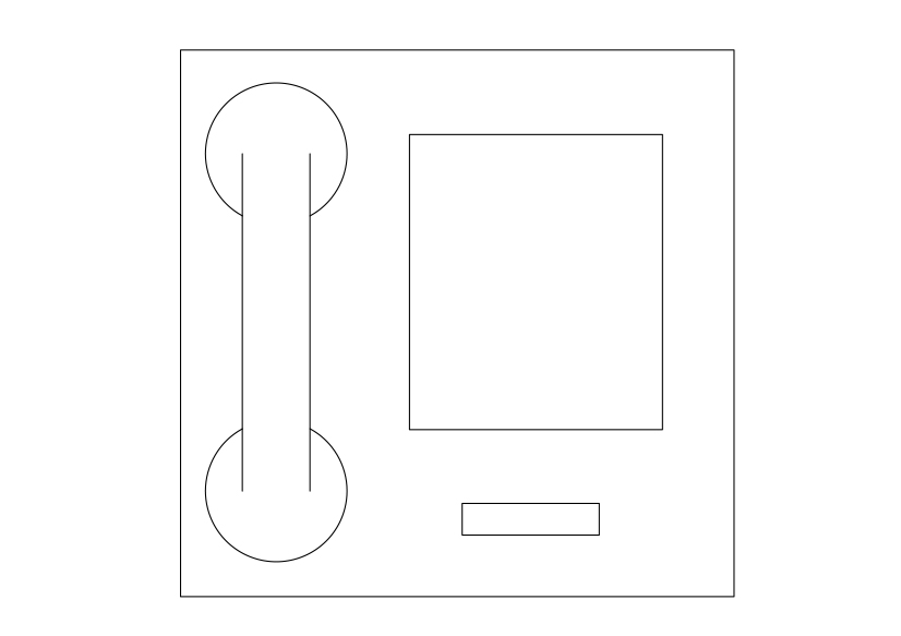 Free Telephone Top View CAD Block – DWG, DXF, PDF Format