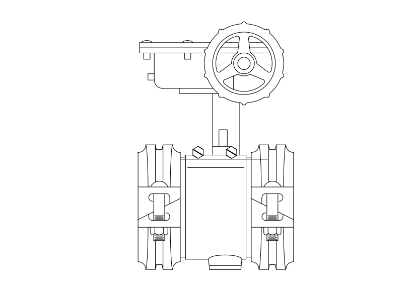 Free Valve Top View CAD Block – DWG, DXF, PDF Format