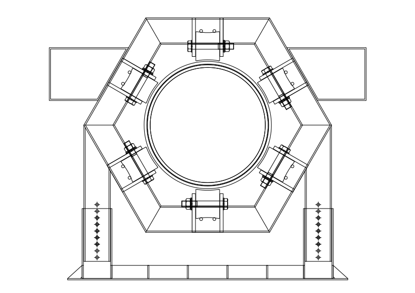 Free Water Pillar Top View CAD Block – DWG, DXF, PDF Format