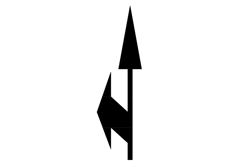 Free Double Arrow Symbol CAD Block Icon – DWG, DXF, PDF Format