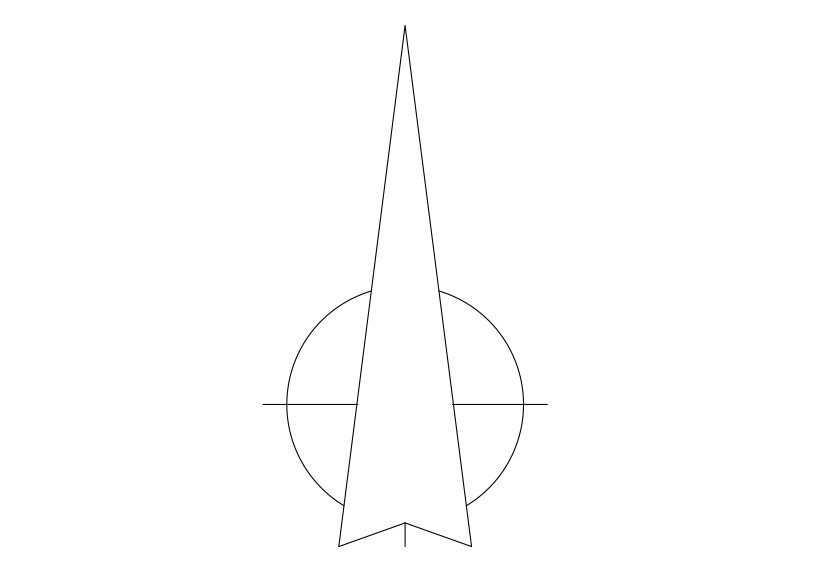 Free North Symbol CAD Block Icon – DWG, DXF, PDF Format