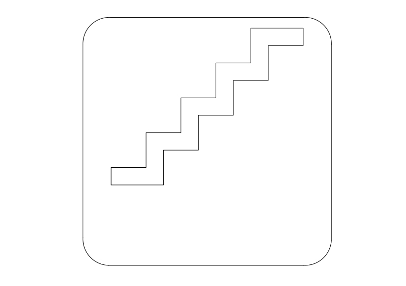Free Staircase Symbol CAD Block Icon – DWG, DXF, PDF Format