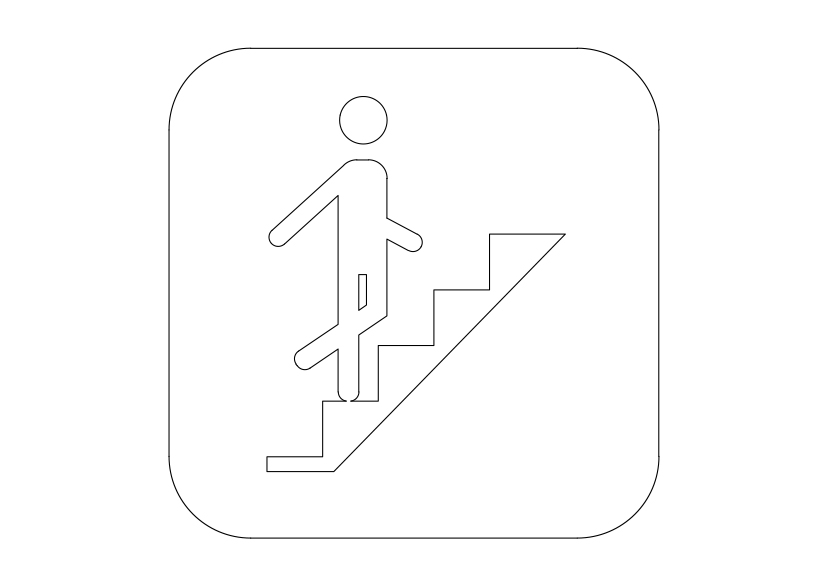 Free Staircase Symbol CAD Block Icon – DWG, DXF, PDF Format