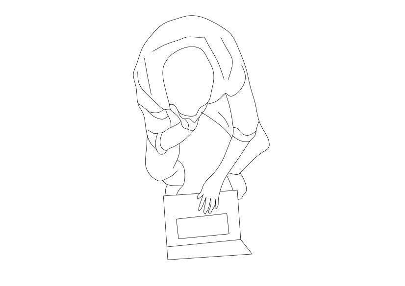 Free Person Sitting Top View CAD Block – DWG, DXF, PDF Format