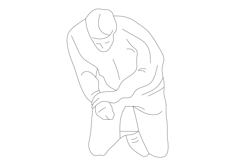 Free Person Sitting Top View CAD Block – DWG, DXF, PDF Format