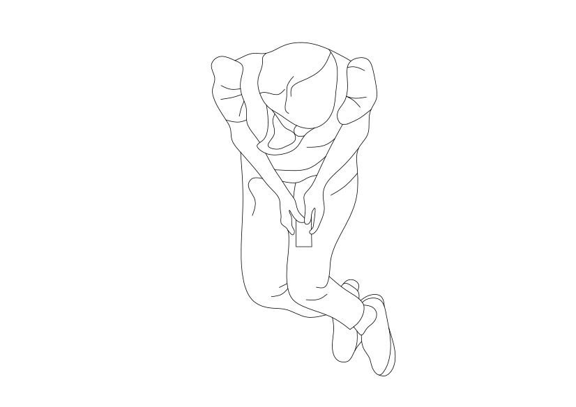 Free Person Sitting Top View CAD Block – DWG, DXF, PDF Format