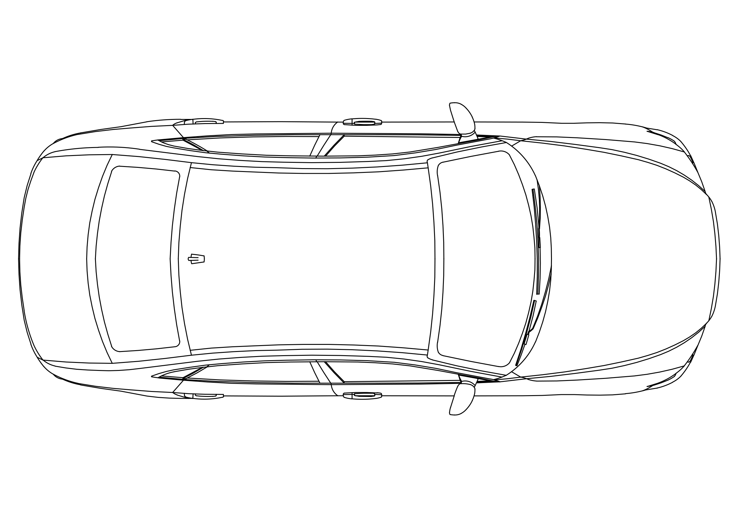 Free Car Top View CAD Block – DWG, DXF, PDF Format