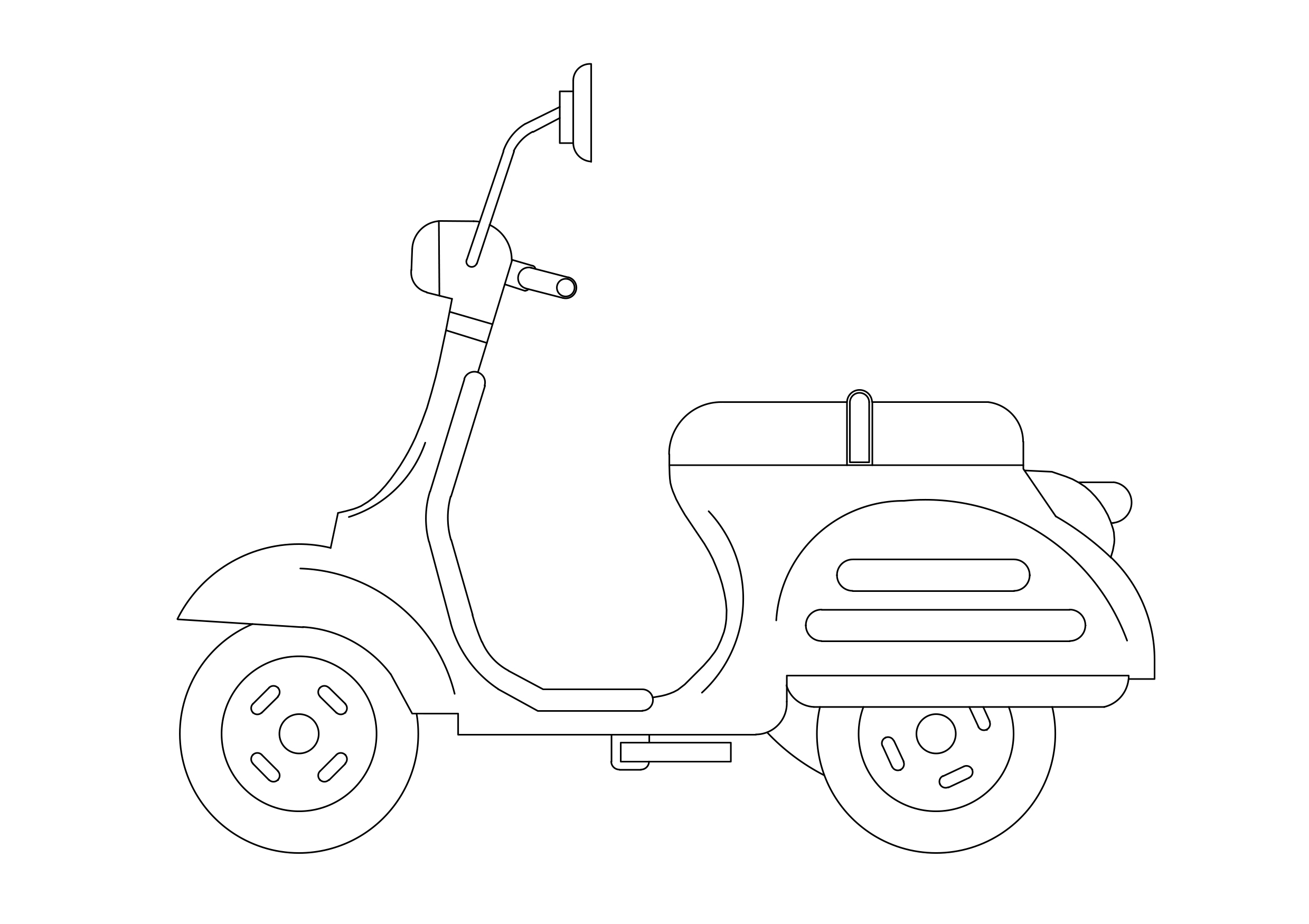 Free Scooter Elevation CAD Block – DWG, DXF, PDF Format