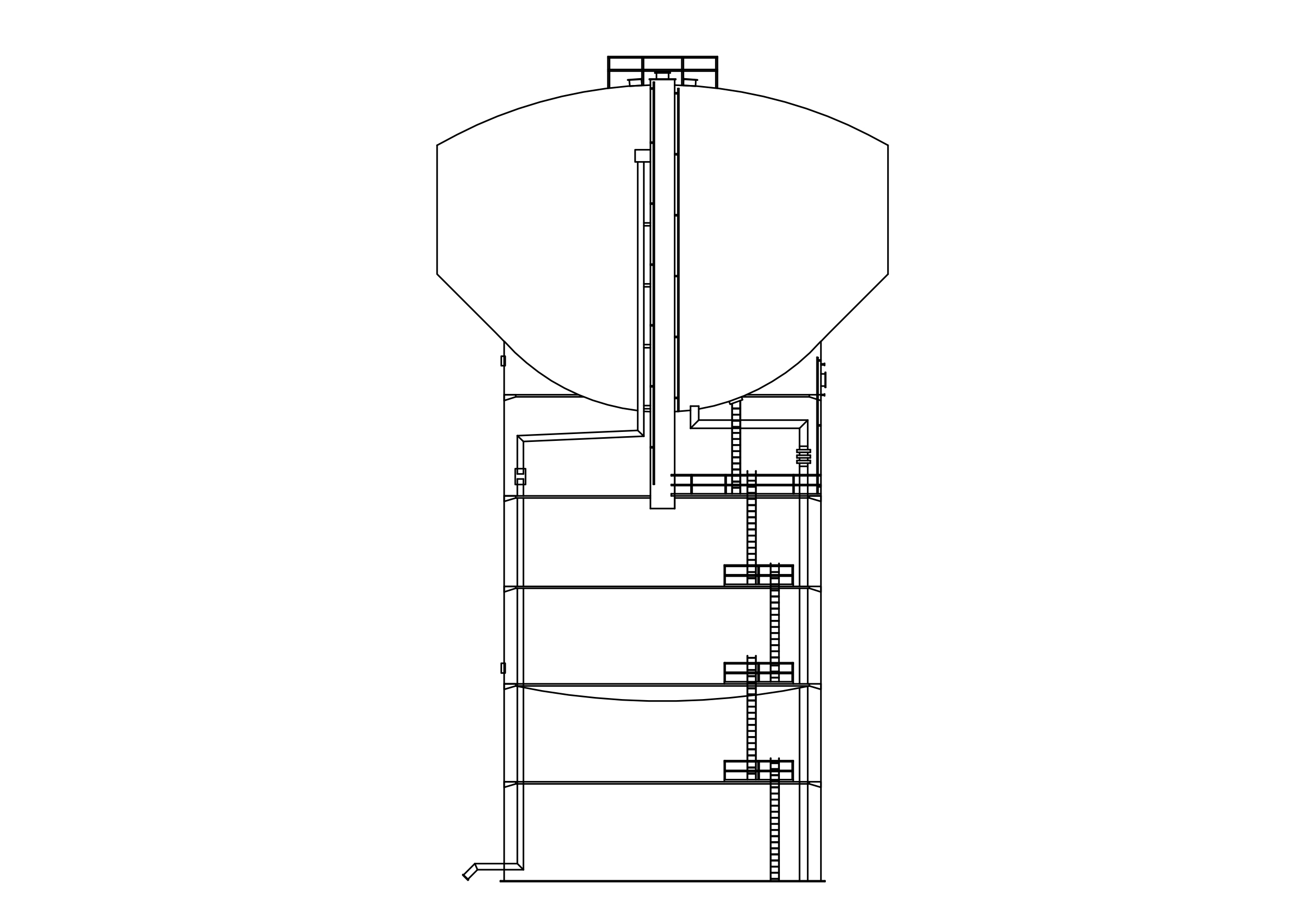 Free Overhead Water Tank Elevation CAD Block – DWG, DXF, PDF Format