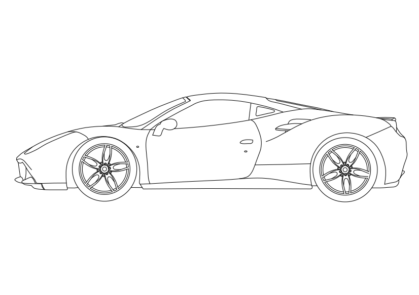 Free Ferrari Elevation CAD Block – DWG, DXF, PDF Format