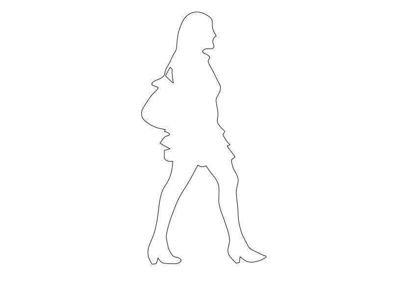 Free Person Walking Elevation CAD Block – DWG, DXF, PDF Format
