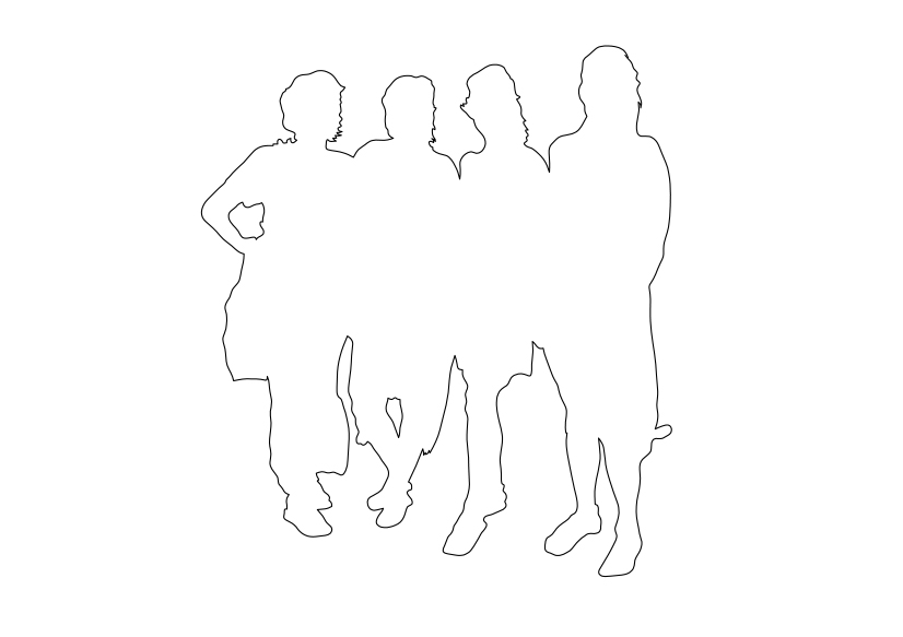 Free People Standing Elevation CAD Block – DWG, DXF, PDF Format