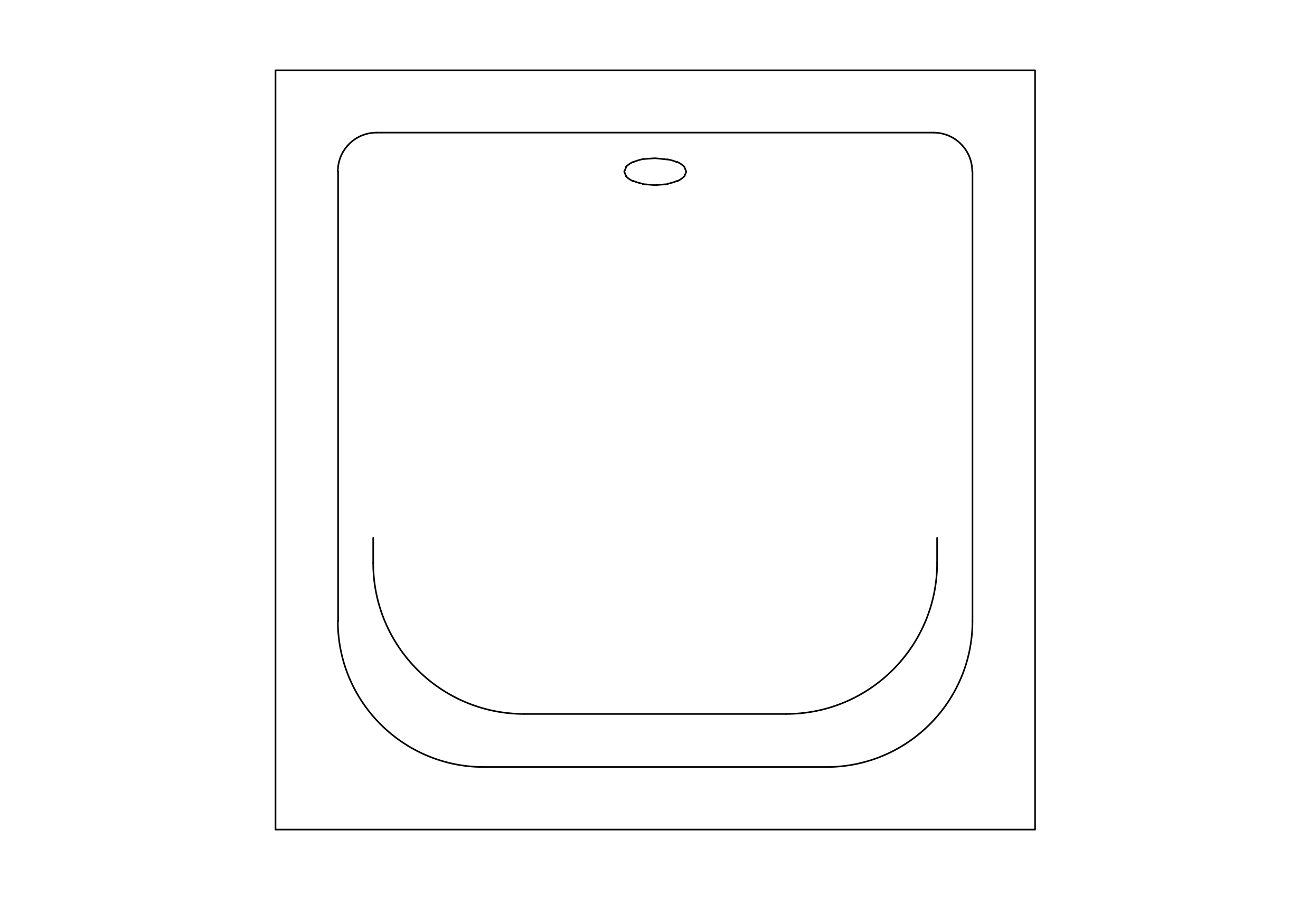 Free Sink Top View CAD Block – DWG, DXF, PDF Format