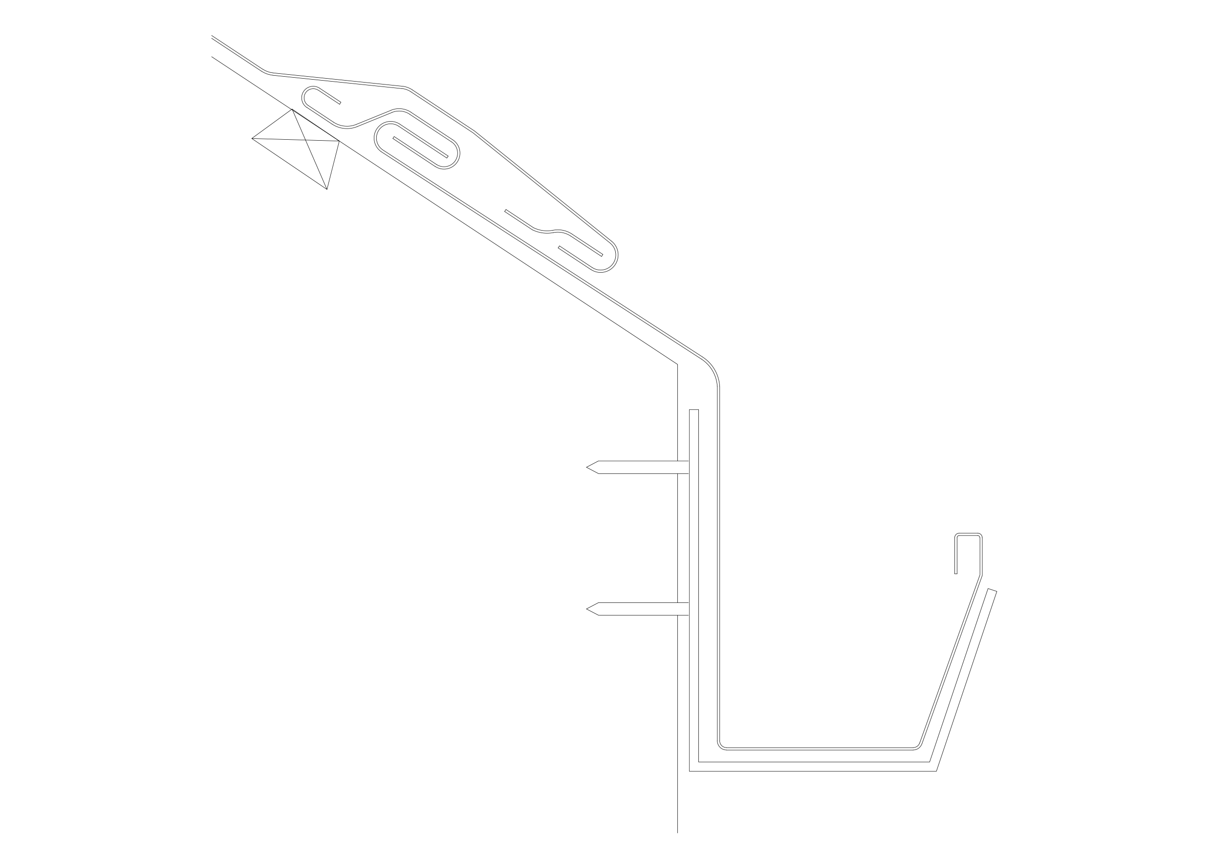 Free Rain Gutter Section CAD Block – DWG, DXF, PDF Format