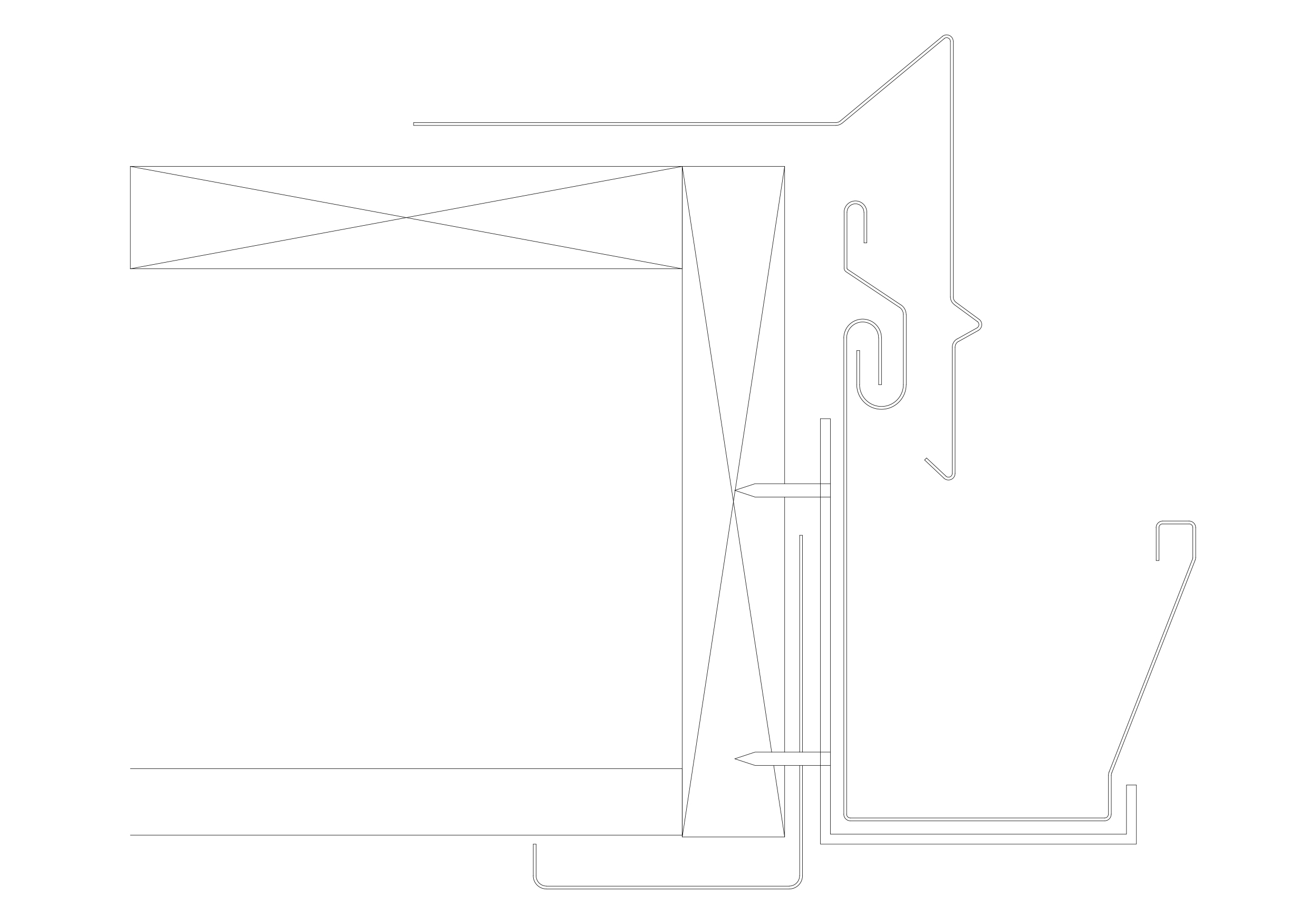 Free Rain Gutter Section CAD Block – DWG, DXF, PDF Format