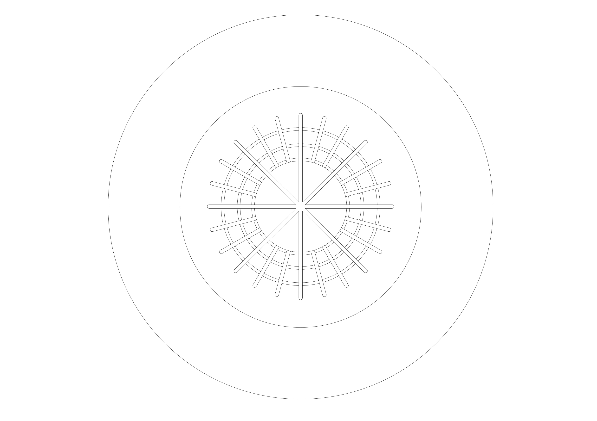 Free Roof Drain Top View CAD Block – DWG, DXF, PDF Format