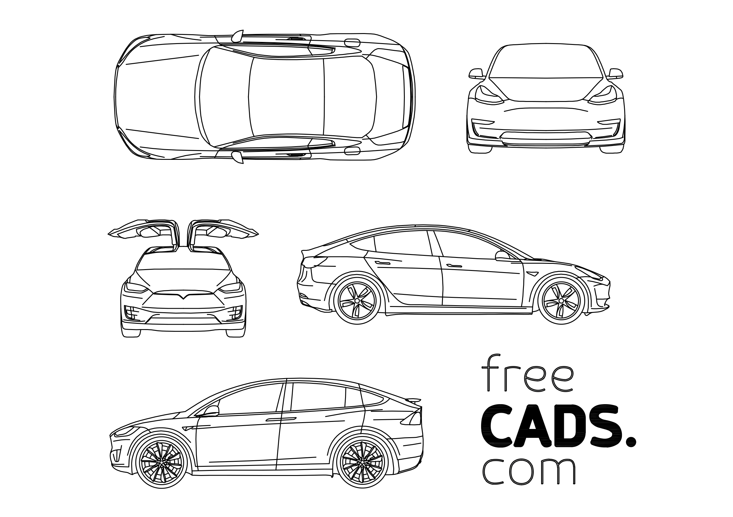 Free Tesla Bundle CAD Blocks – DWG, DXF, PDF Format