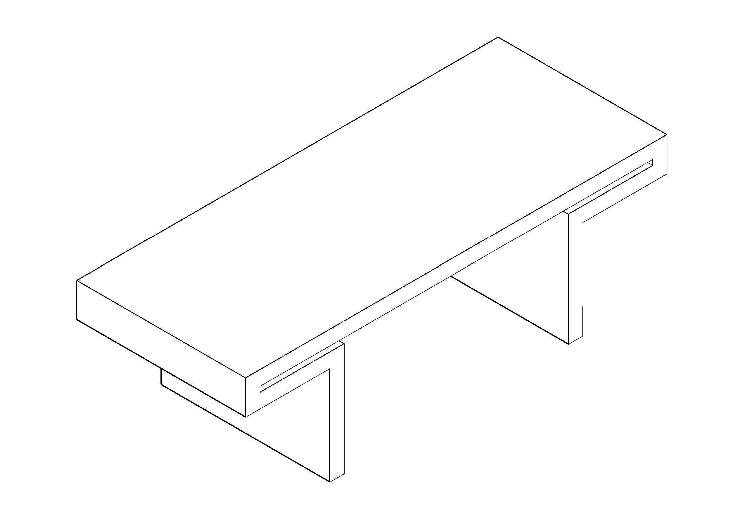 Free coffee table 3D CAD Block – DWG, DXF, PDF Format