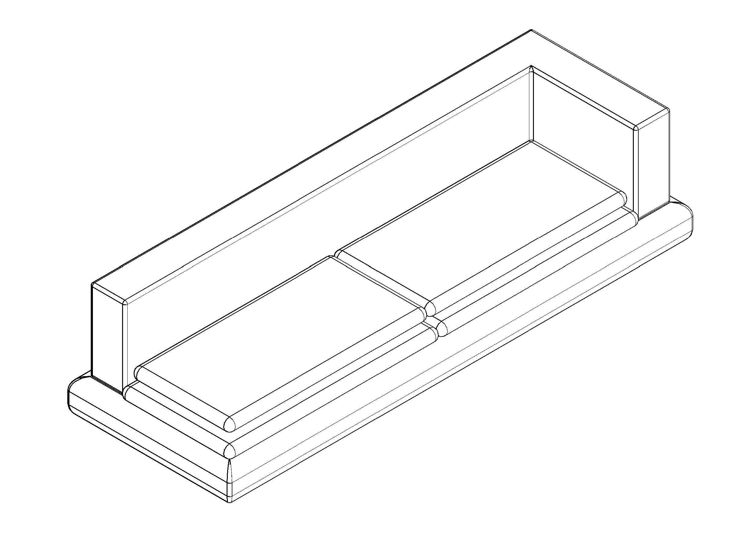 Free sofa 3D CAD Block – DWG, DXF, PDF Format