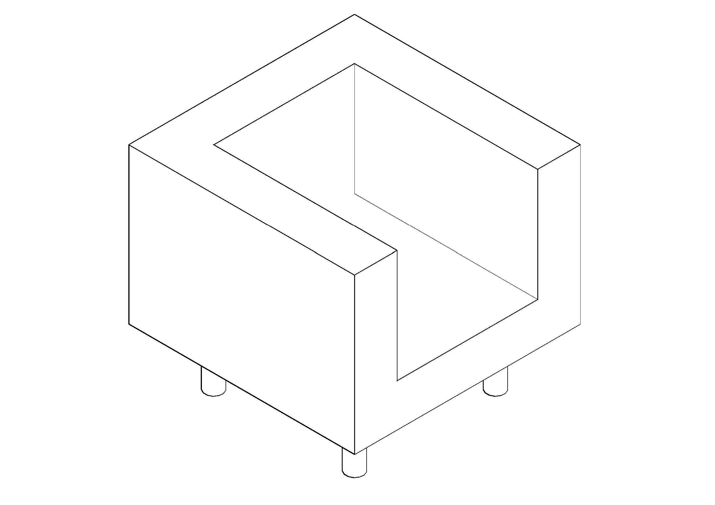 Free armchair 3D CAD Block – DWG, DXF, PDF Format