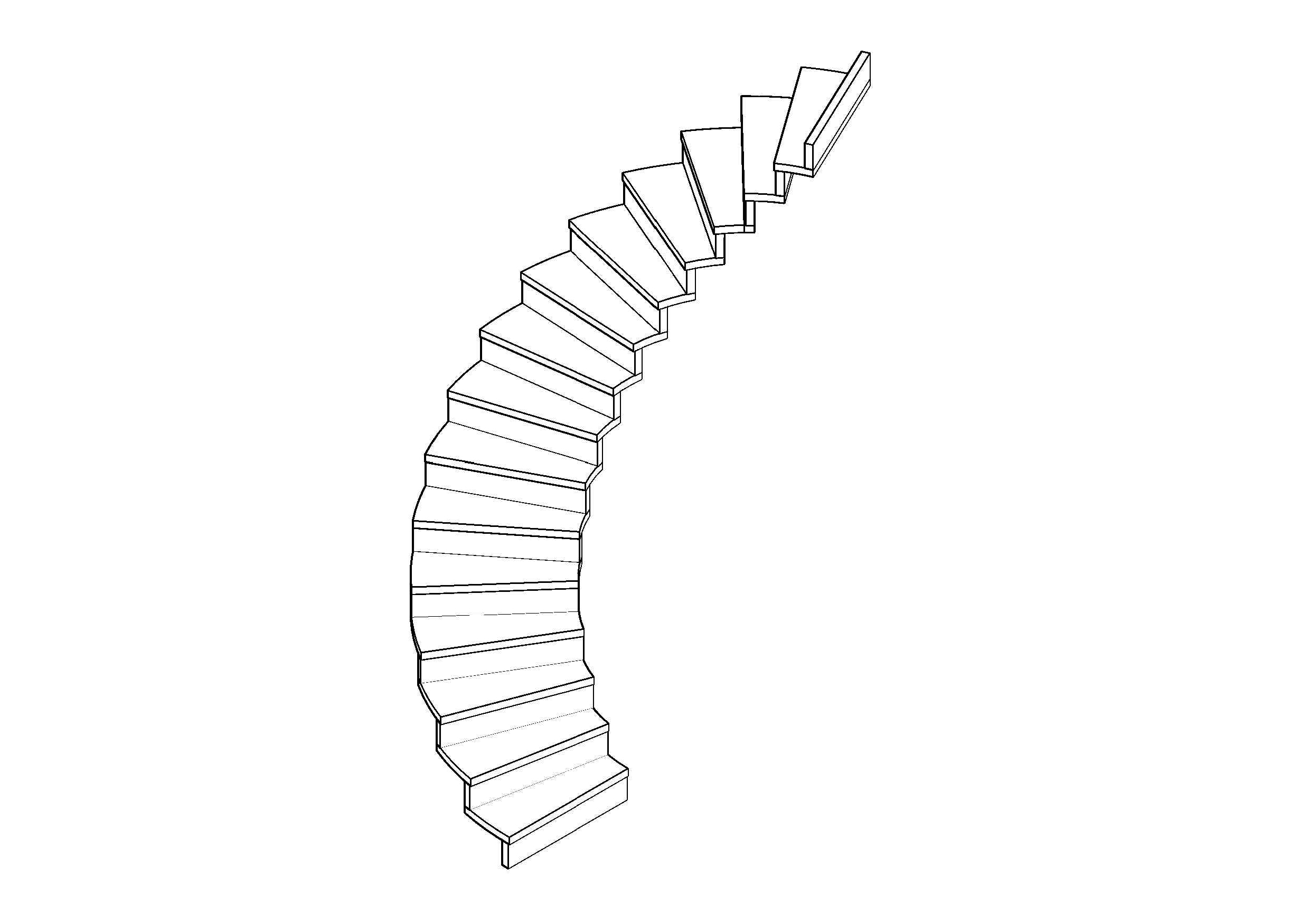 Free staircase 3D CAD Block – DWG, DXF, PDF Format
