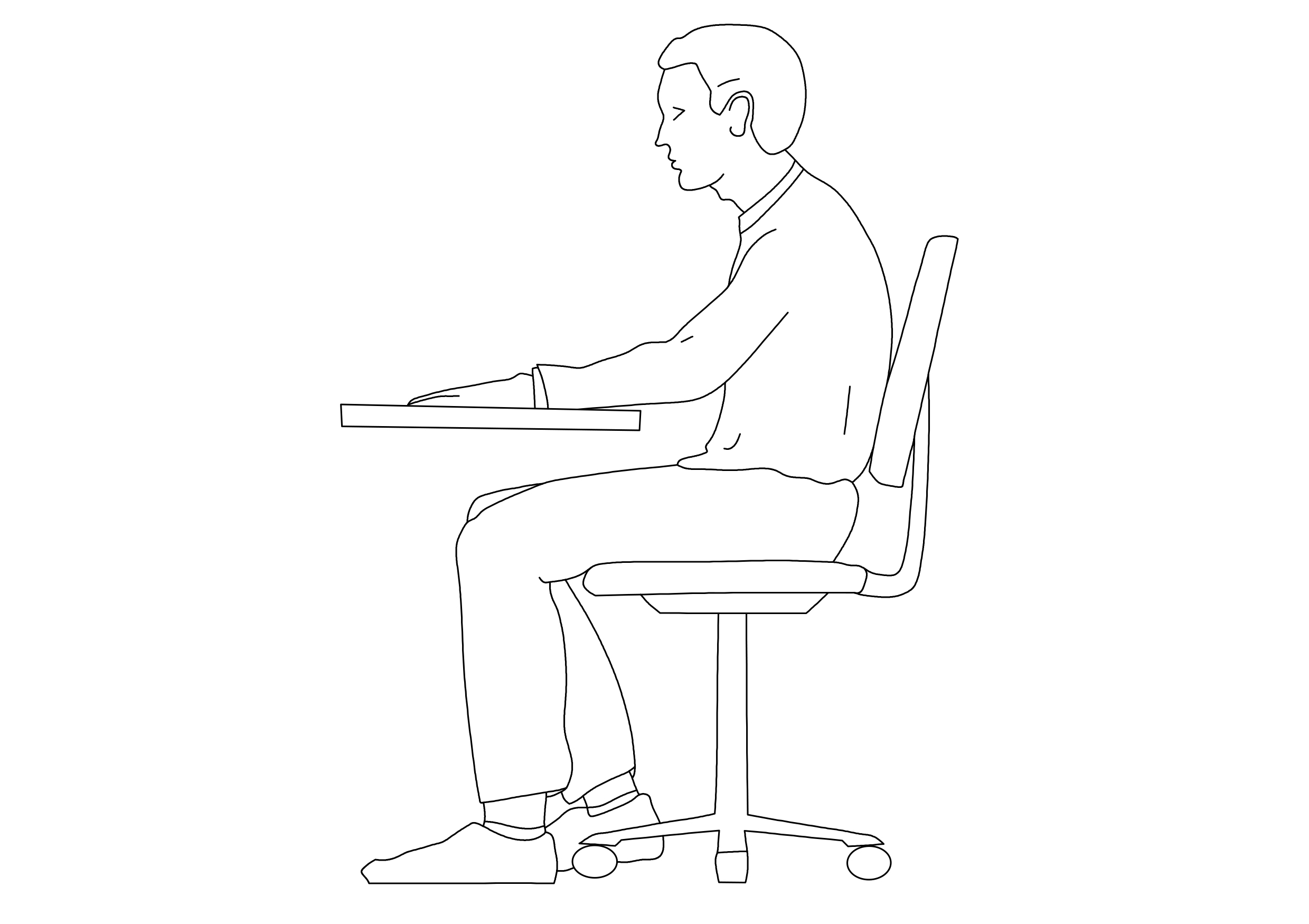 Person Sitting top view