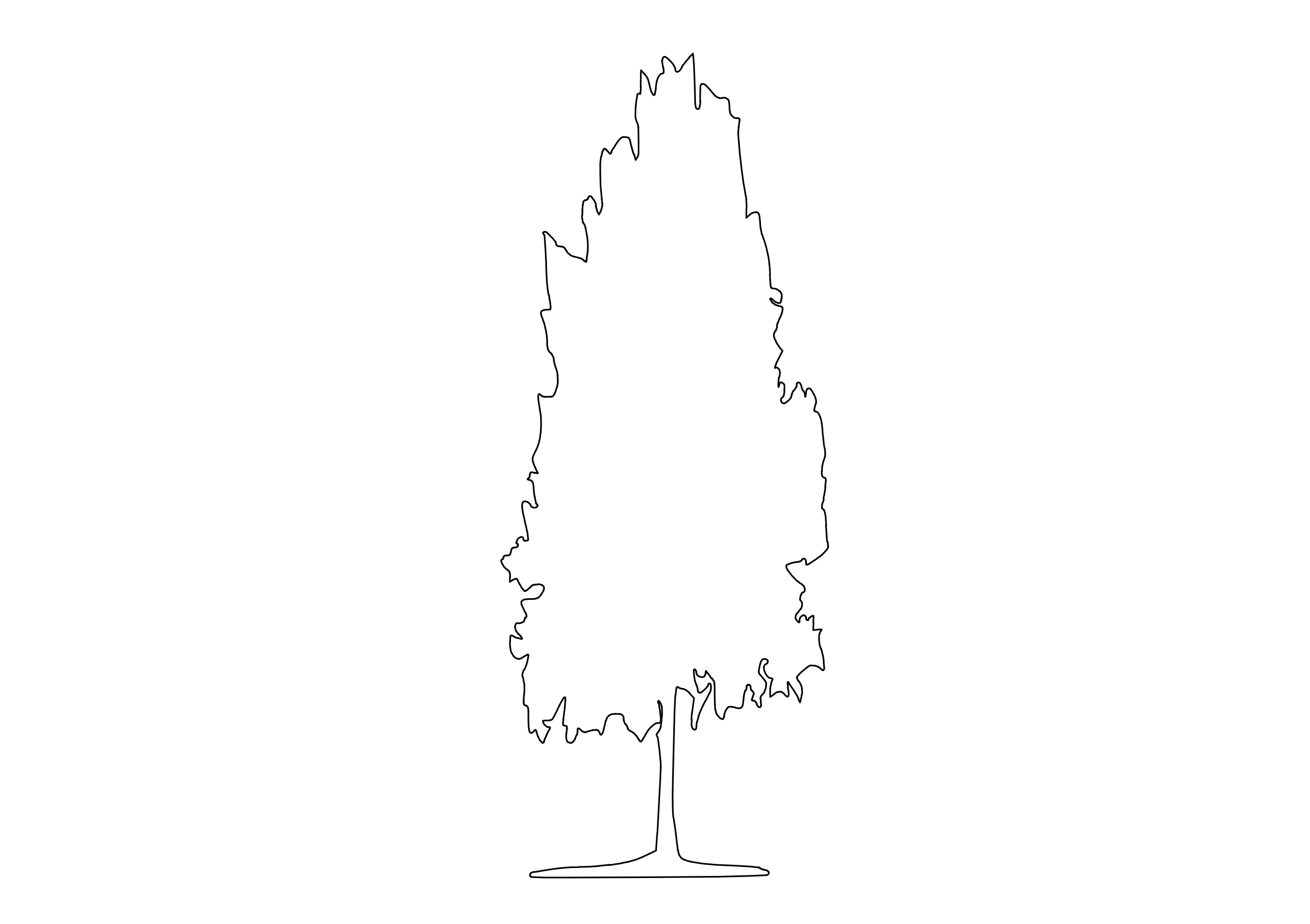 Free Tree Elevation CAD Block – DWG, DXF, PDF Format