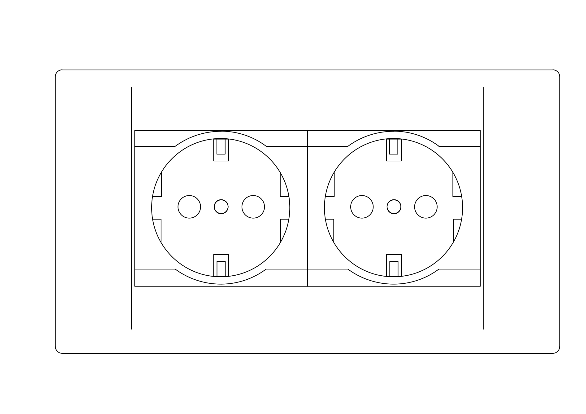 Free Double Socket Elevation CAD Block – DWG, DXF, PDF Format