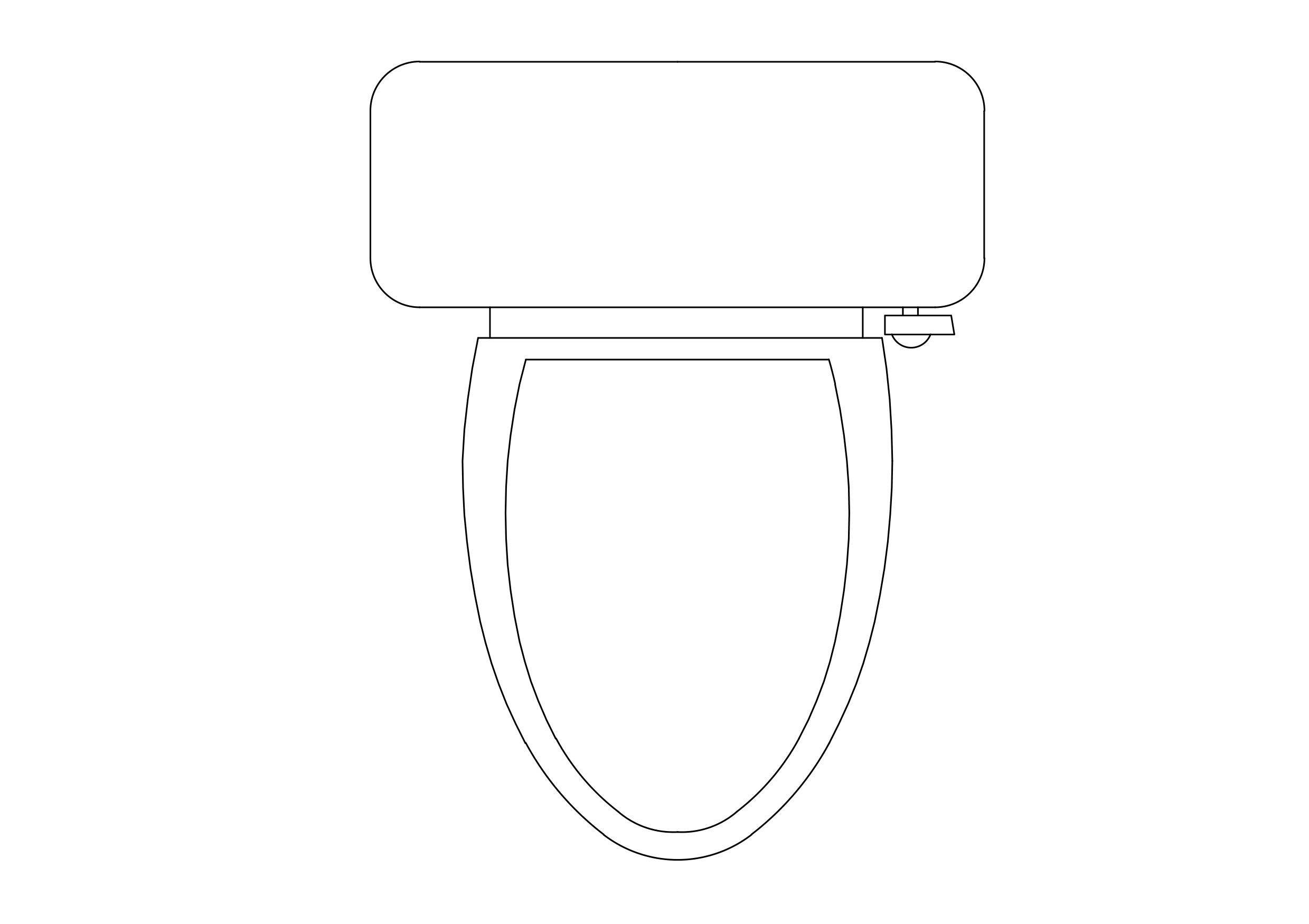Free Toilet Top View CAD Block – DWG, DXF, PDF Format
