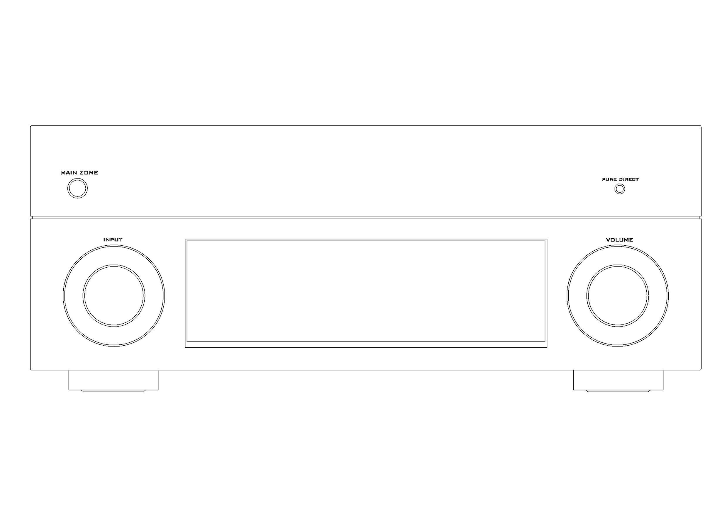 Free Amplifier Front Elevation CAD Block – DWG, DXF, PDF Format