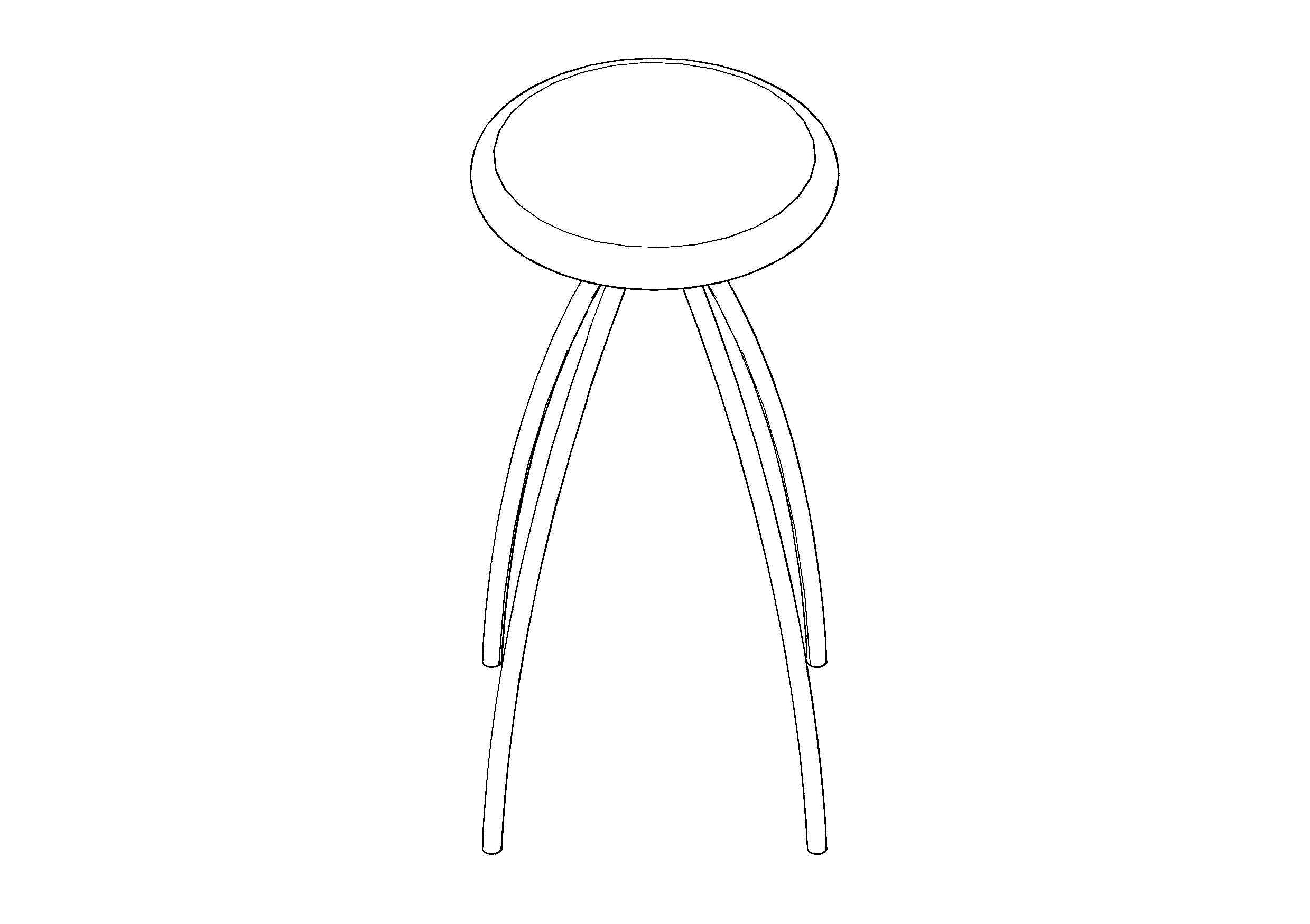 Free stool 3D CAD Block – DWG, DXF, PDF Format