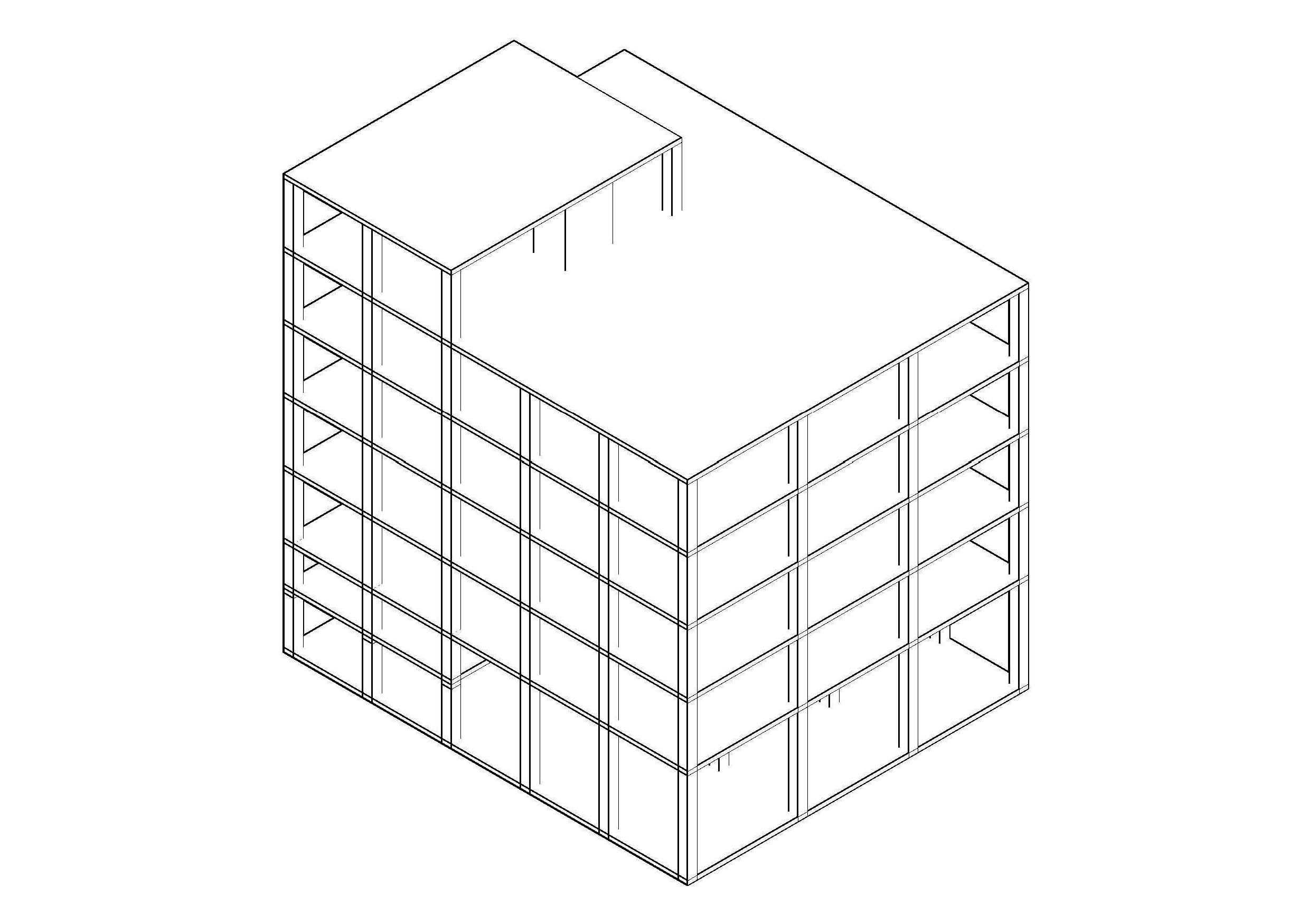 Free building shell 3D CAD Drawing– DWG, DXF, PDF Format