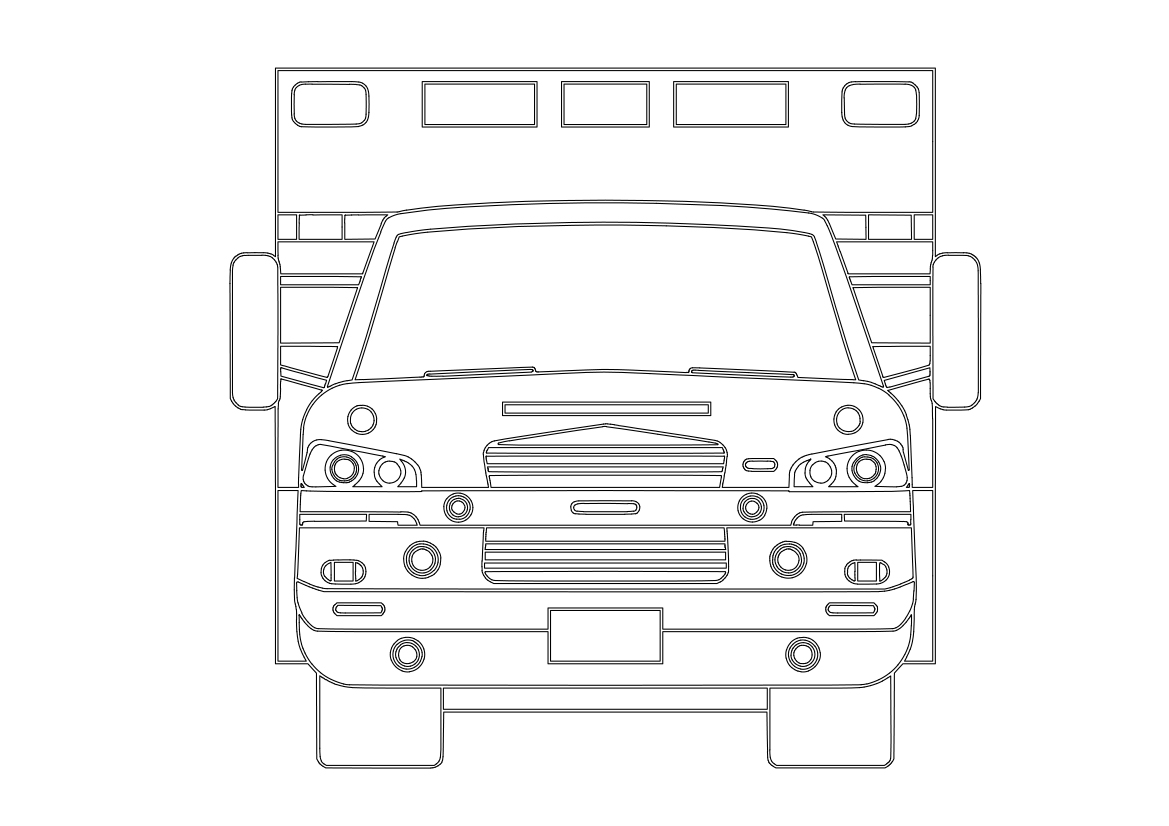 Free Ambulance Elevation CAD Block – DWG, DXF, PDF Format