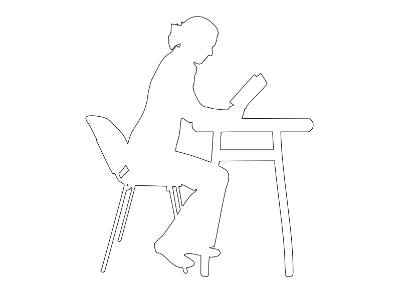 Free Person Sitting Elevation CAD Block – DWG, DXF, PDF Format