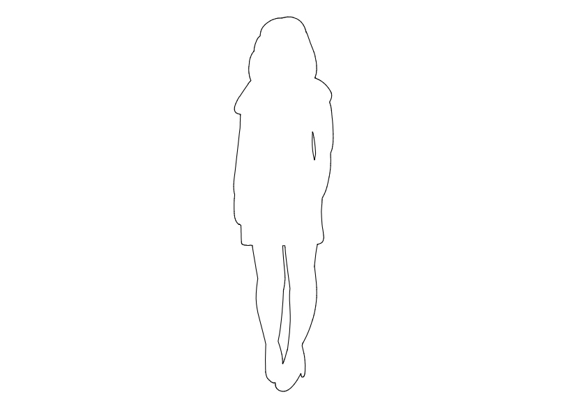 Free Person Standing Elevation CAD Block – DWG, DXF, PDF Format