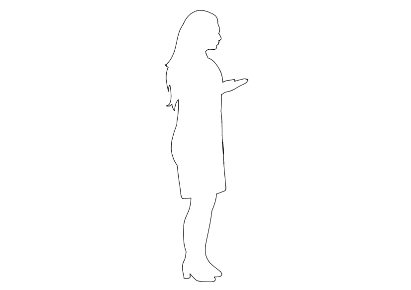 Free Person Standing Elevation CAD Block – DWG, DXF, PDF Format