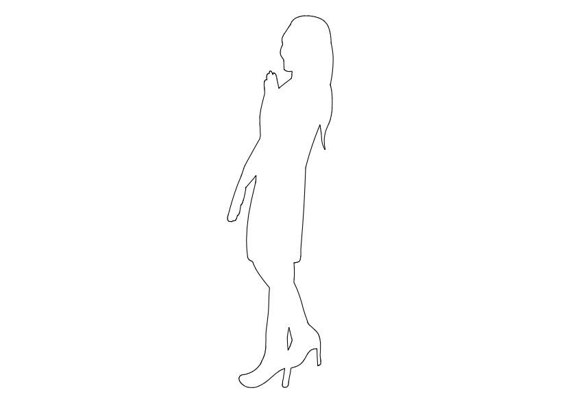 Free Person Standing Elevation CAD Block – DWG, DXF, PDF Format